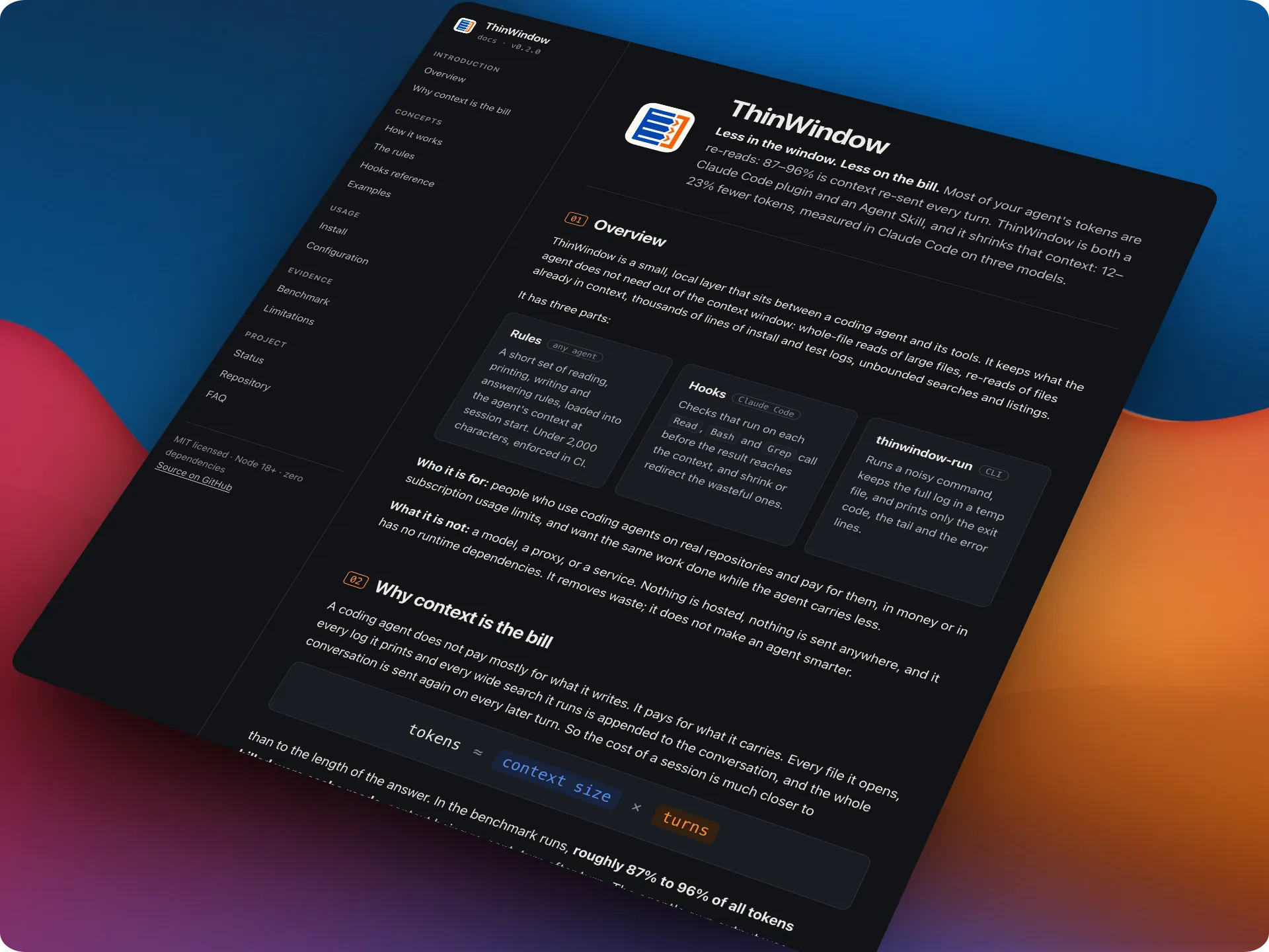 🪟 ThinWindow [Plugin de Claude Code - Agent Skill - Node.js - Benchmarking]